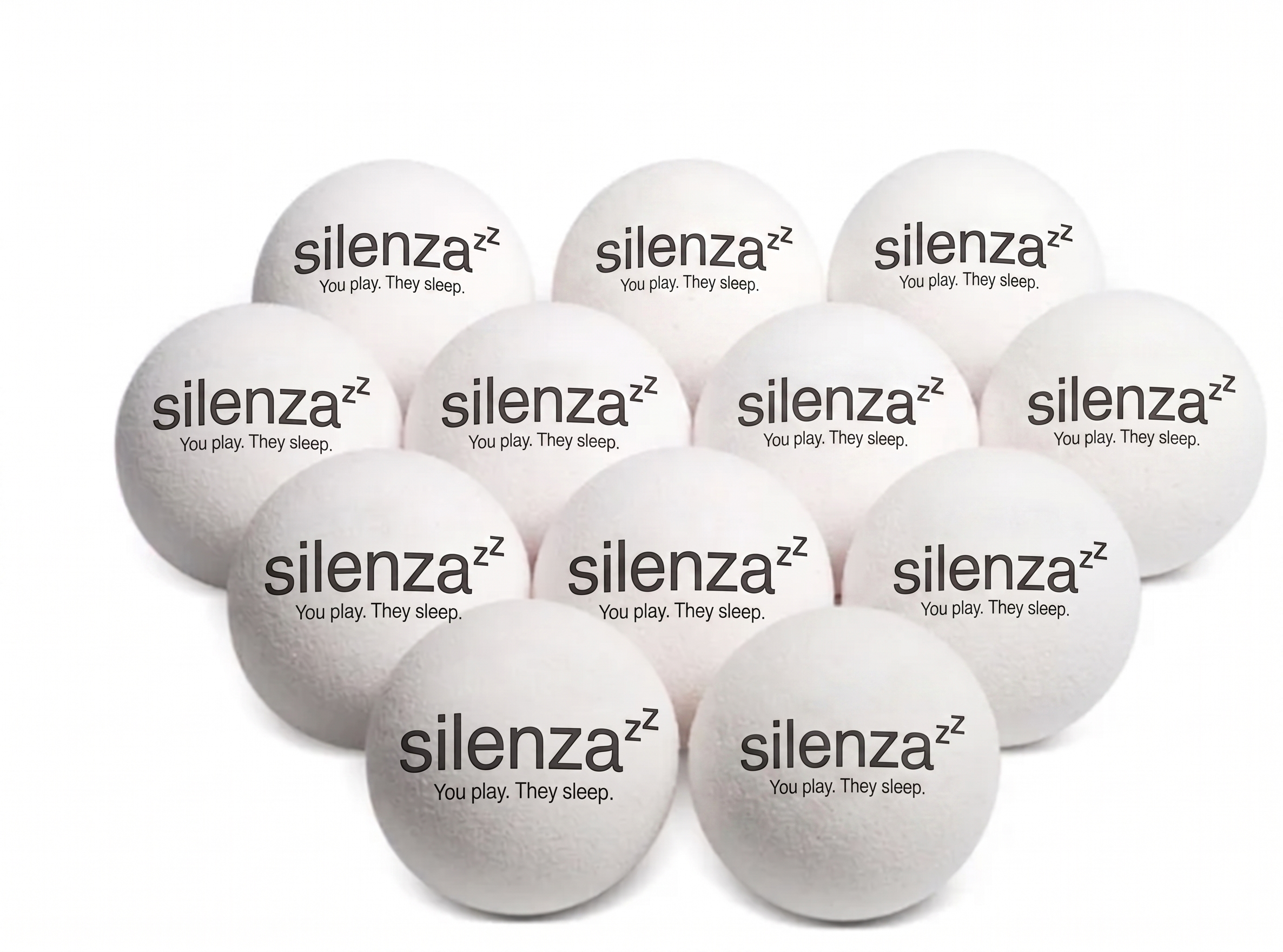 SILENZA Touchtennis TT-Pro 80 — Matte white XD PU Foam, 80mm diameter, 30g high-durability